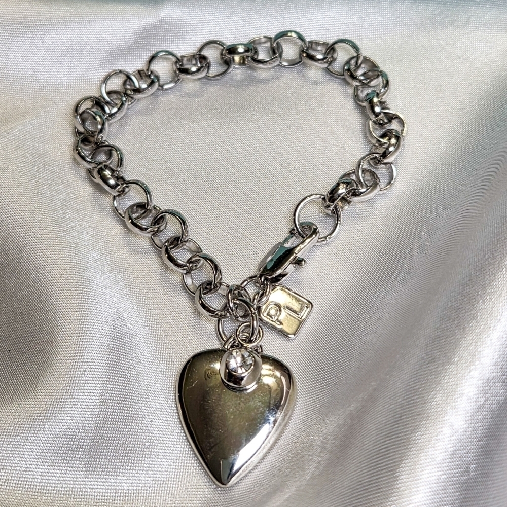 Silver Heart Charm Bracelet